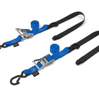 Powertye Tie-down Rat Sec Hook Soft-tye 1.5’’x6.5’ Blue/black Pair - Red - Watercraft Collection