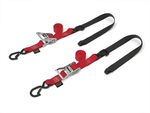 Powertye Tie-down Rat Sec Hook Soft-tye 1.5’’x6.5’ Blue/black Pair - Red - Watercraft Collection