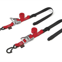 Powertye Tie-down Rat Sec Hook Soft-tye 1.5’’x6.5’ Blue/black Pair - Red - Watercraft Collection