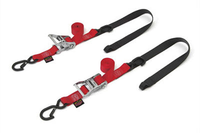Powertye Tie-down Rat Sec Hook Soft-tye 1.5’’x6.5’ Blue/black Pair - Red - Watercraft Collection