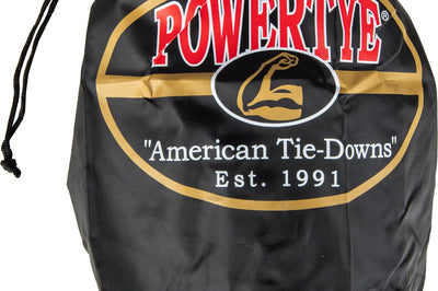 Powertye Tie-down Rat Sec Hooks/swivel 1.5’’x6’ Blk/blk W/storage Bag - Black/Black - Tires & Wheels