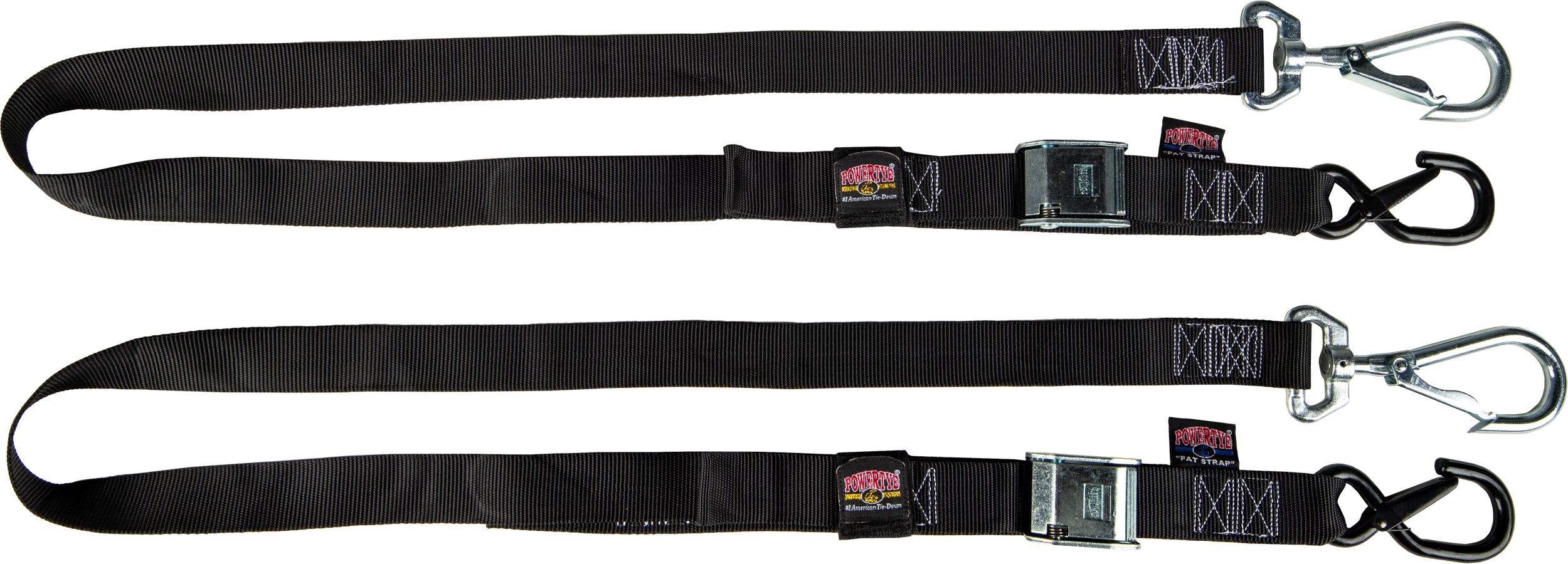 Powertye Tie-down Rat Sec Hooks/swivel 1.5’’x6’ Blk/blk W/storage Bag - Black/Black - Tires & Wheels
