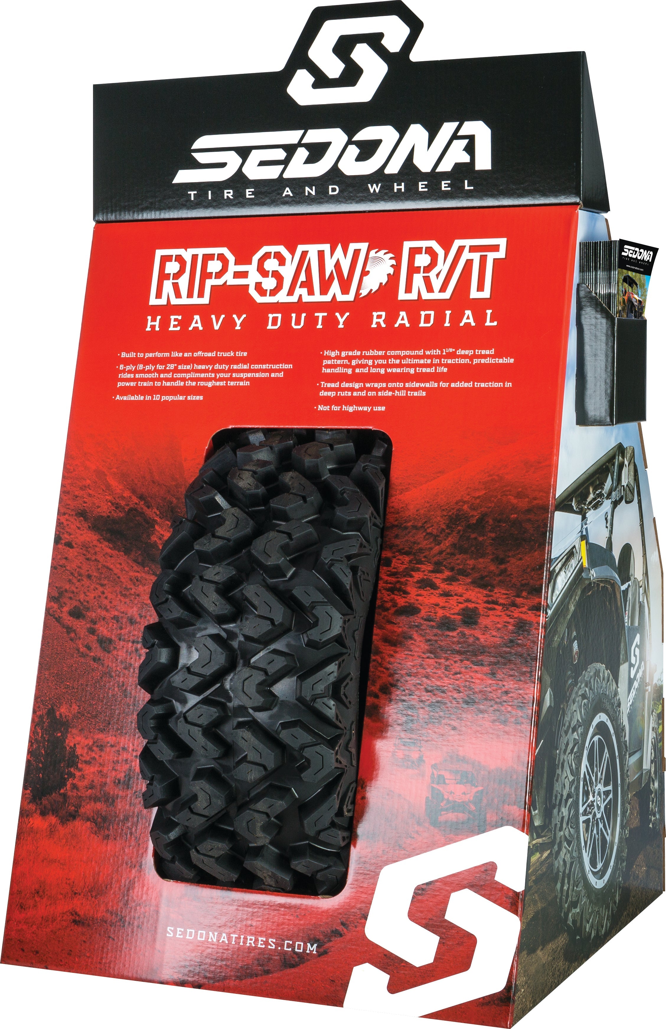 SEDONA Tire Display Sedona Rip Saw Corrugated - Suspension