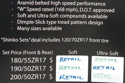 Shinko Tire Display Sign 230 Tour Master