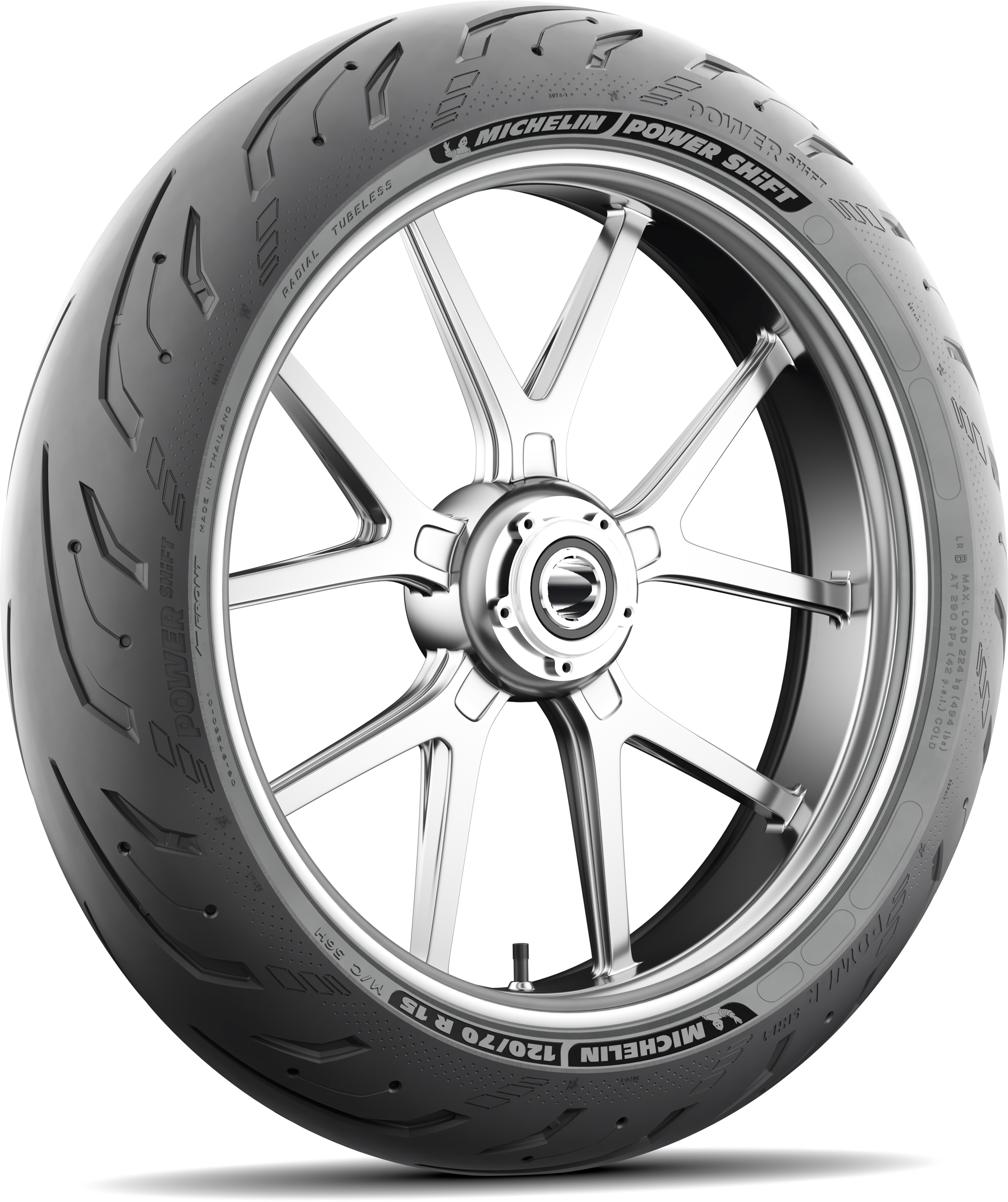 MICHELIN Tire Power Shift Scooter Frt 120/70r17 56h Radial Tl