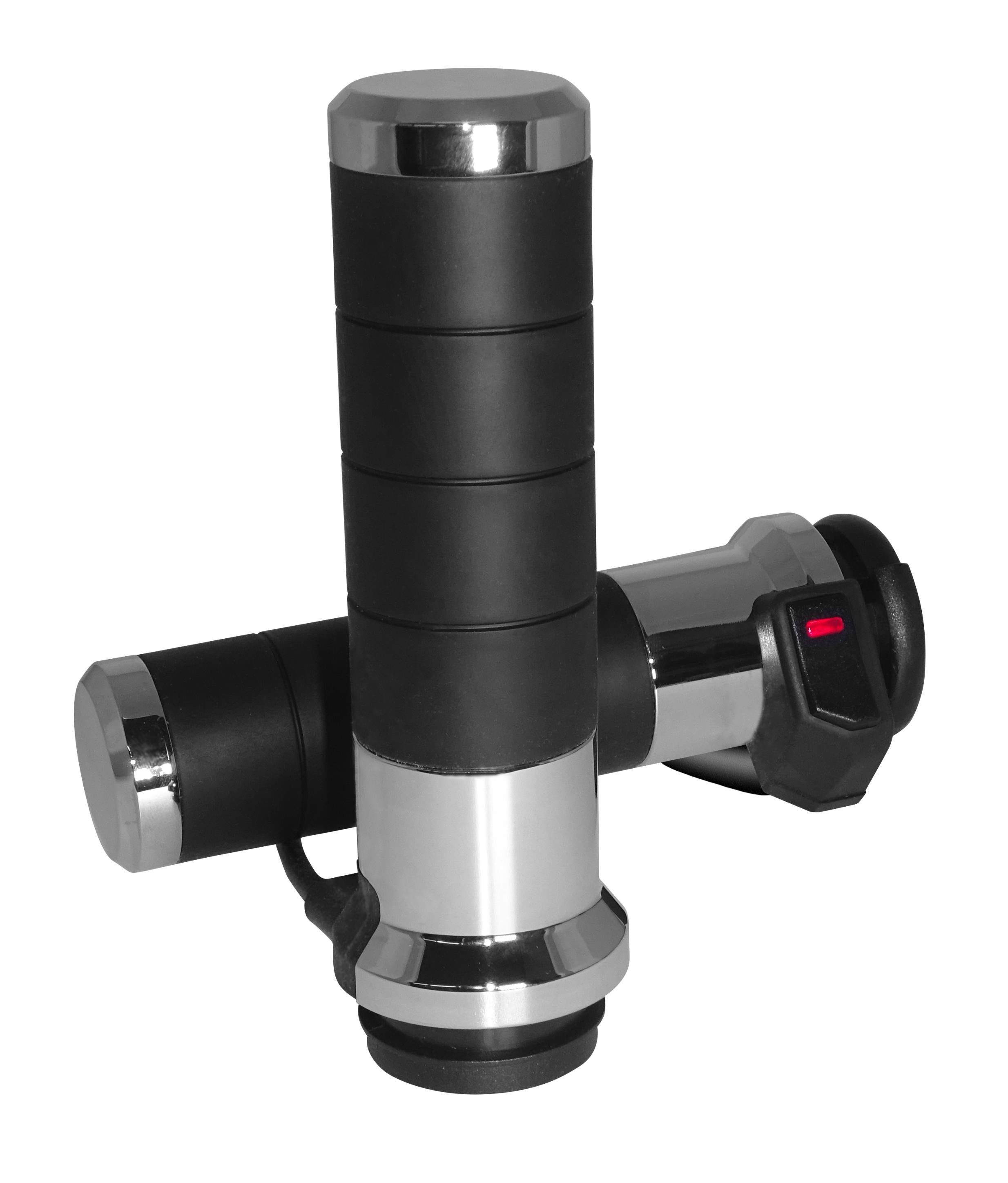 Koso Titan-x Heated Grips Chrome Cable Throttle - Harddrive Products