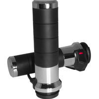 Koso Titan-x Heated Grips Chrome Cable Throttle - Harddrive Products