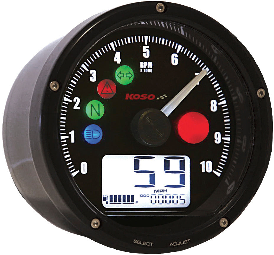 Koso Tnt-01 Multifunction Speedometer Black - Harddrive Products