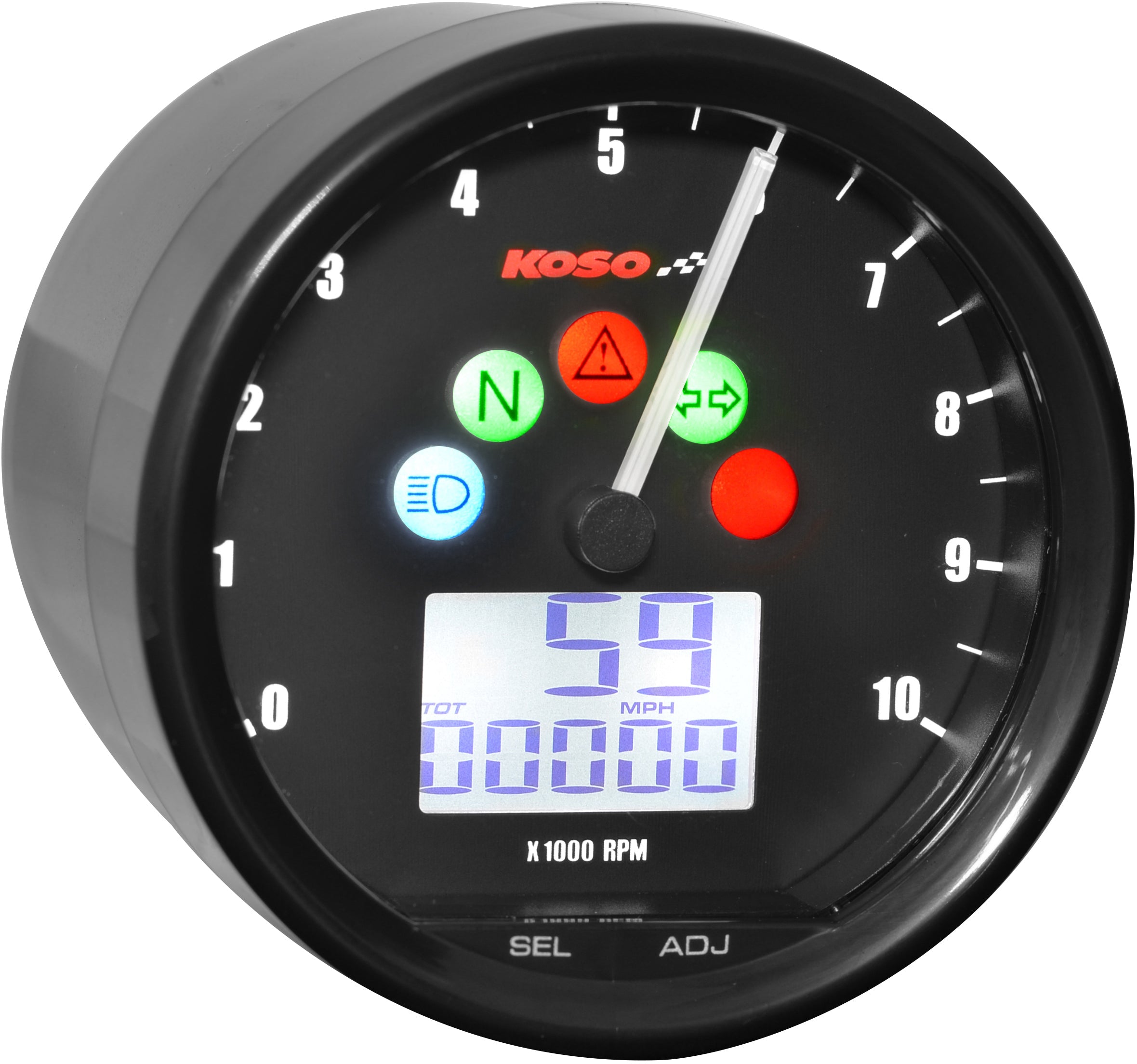 Koso Tnt-02 Speedometer Tachometer Combo Black - Harddrive Products
