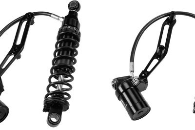 HARDDRIVE Touring Remote Res Shocks 13’’ Hvy Weight Billet Bracket