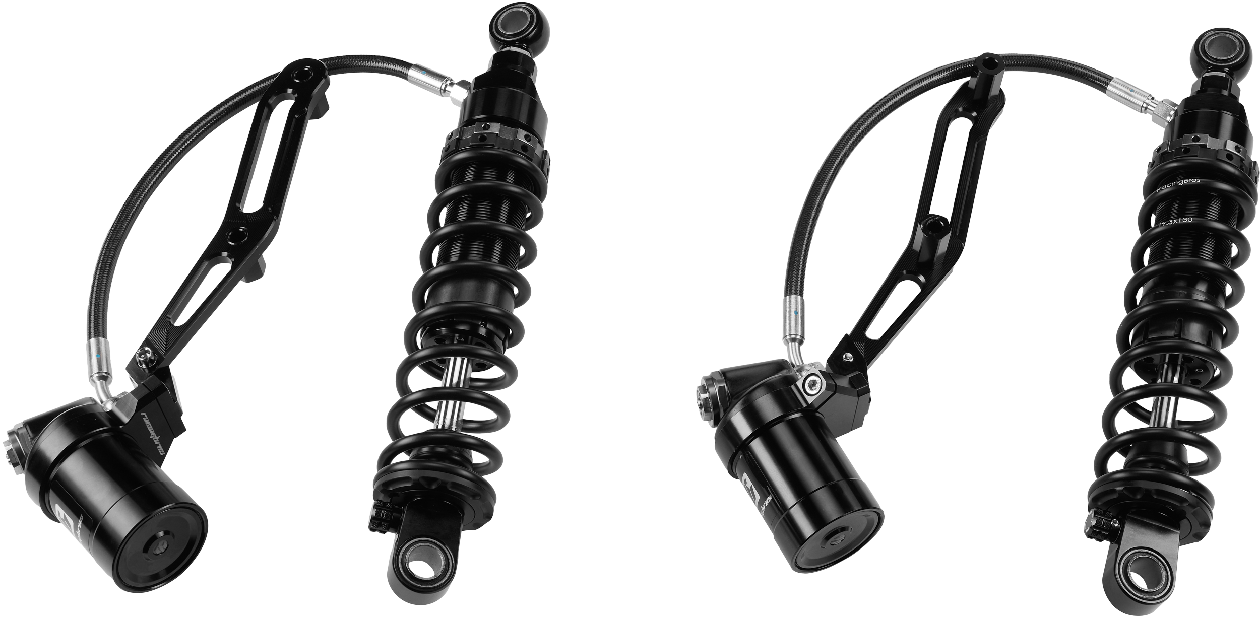 HARDDRIVE Touring Remote Res Shocks 13’’Std Weight Billet Bracket