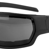 Bobster Tread Sunglasses Matte Black W/clear Lens Removable Foam - Harddrive Products