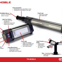 Stkr Tri-mobile Work Light W/tripod 2000 Lumen - Watercraft Collection