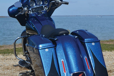 Accutronix Tribal Bag Lights Chrome W/red Lens - Harddrive Products