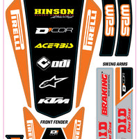 D-cor Trim Kit White Wps Universal For Full Size Motorcycles - Red - Offroad Collection