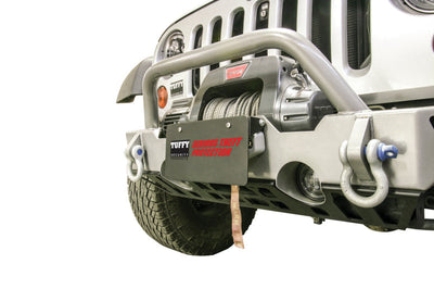 Tuffy Products Flipup License Plate Holder- Winch W/Hawse- Blk - Truck Bed Accessories