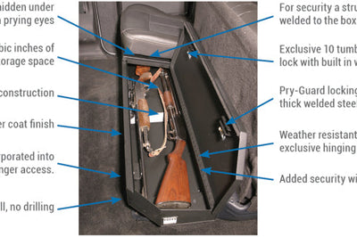 Tuffy Products Ford F250 & F350 Superduty Underseat Lockbox W/ Keyed Lock - Roofs Roof Accessories