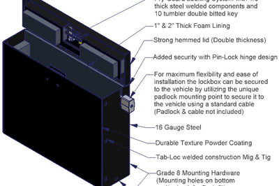 Tuffy Products Laptop Computer Lockbox W/ Keyed Lock - Roofs & Roof Accessories