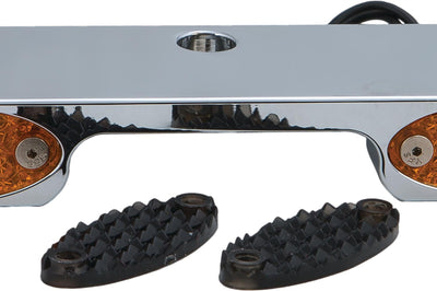 Pro One Turn Signal Bar W/amber Led Narrow Glide Chr - Harddrive Products