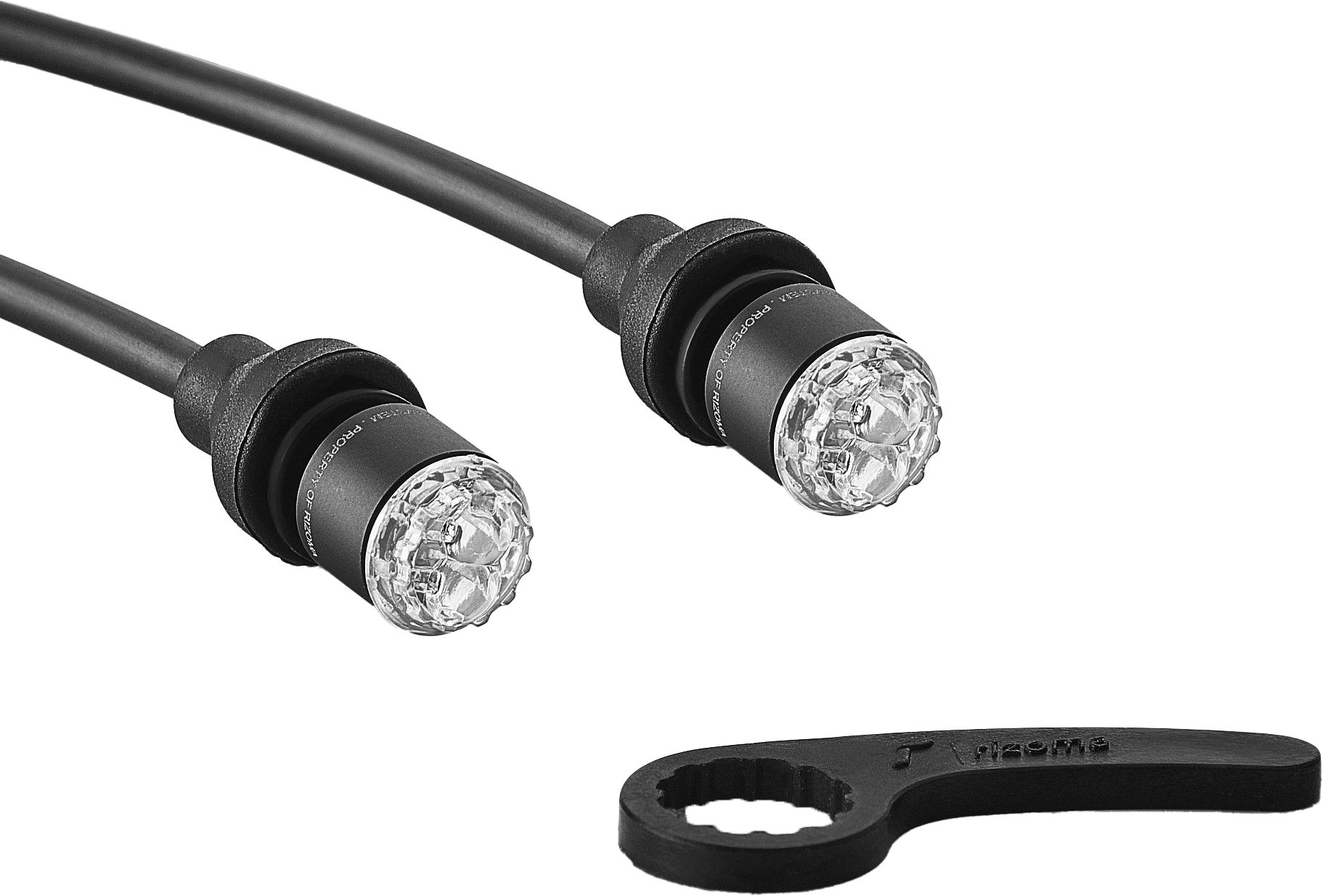 Rizoma Turn Signal Mounting Kit Light Unit Pair Black - Street Collection