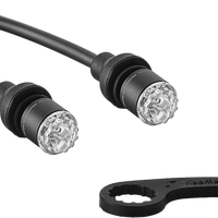 Rizoma Turn Signal Mounting Kit Light Unit Pair Black - Street Collection