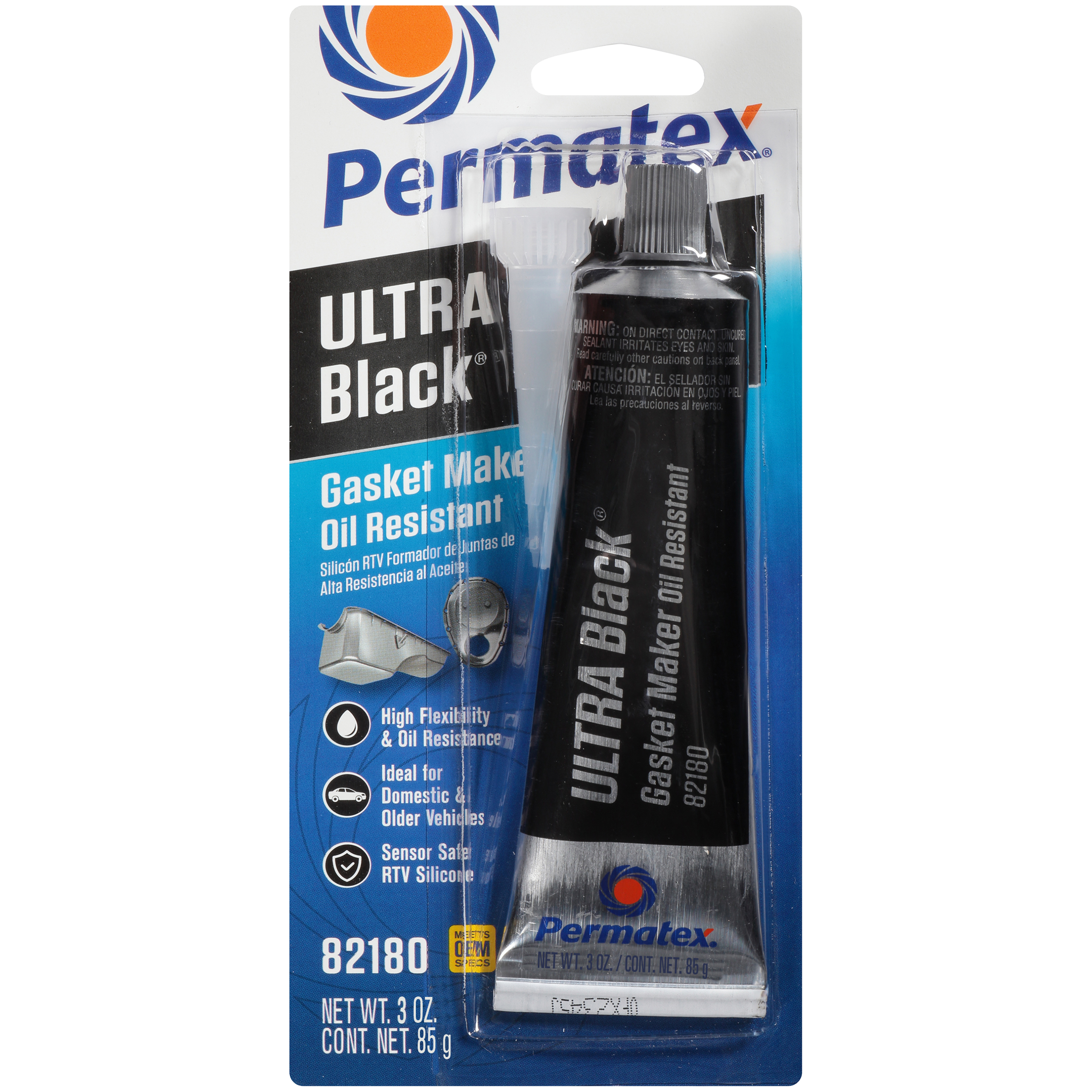 Permatex Ultra Black Hi-temp Rtv Silicone Gasket Maker 3oz - Watercraft Collection