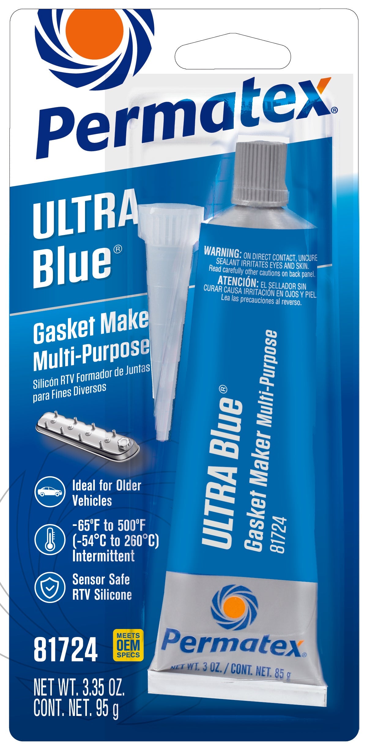 Permatex Ultra Blue Rtv Silicone 3.5oz 12/case - Watercraft Collection