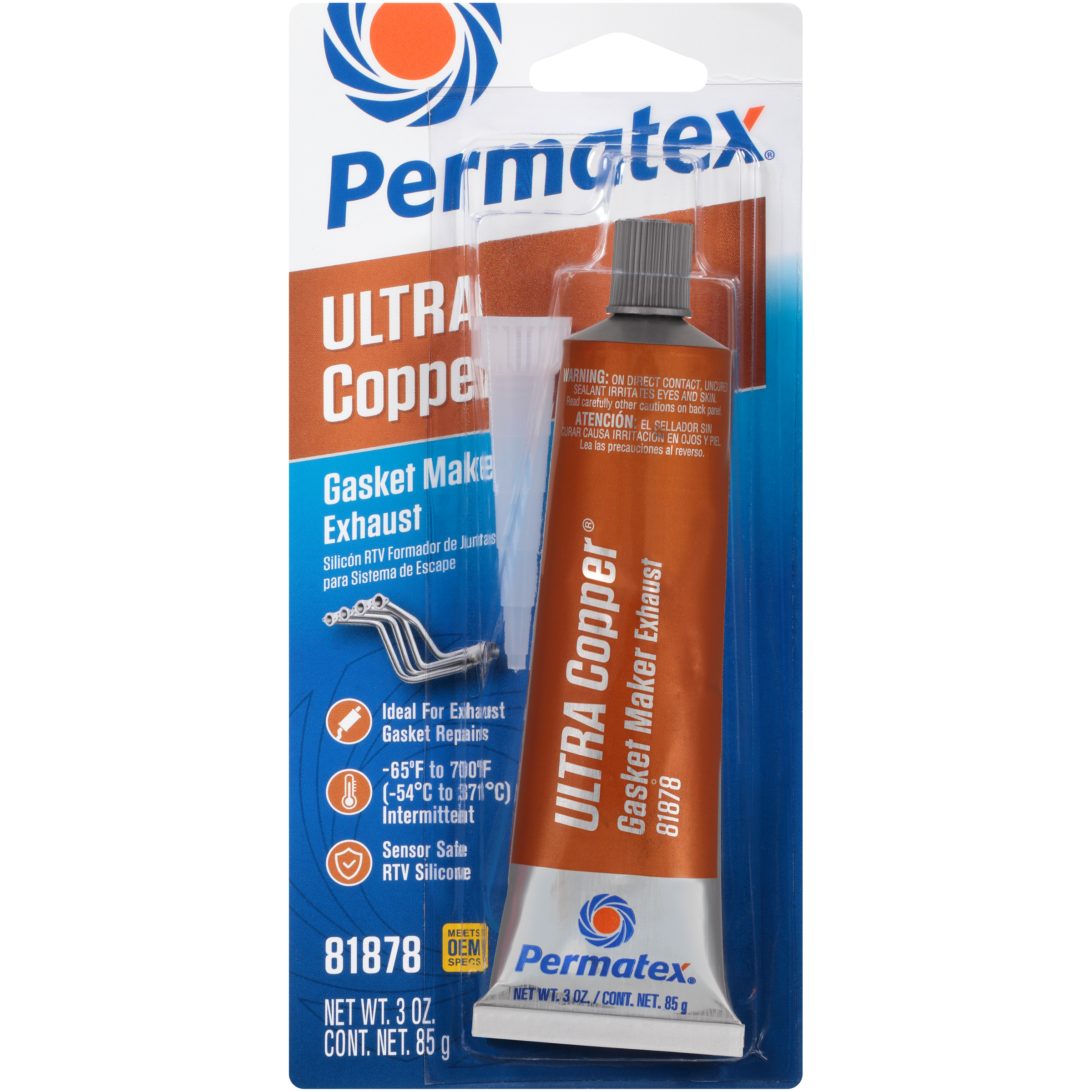 Permatex Ultra Copper Silicone Gasket Sealant 3oz - Watercraft Collection