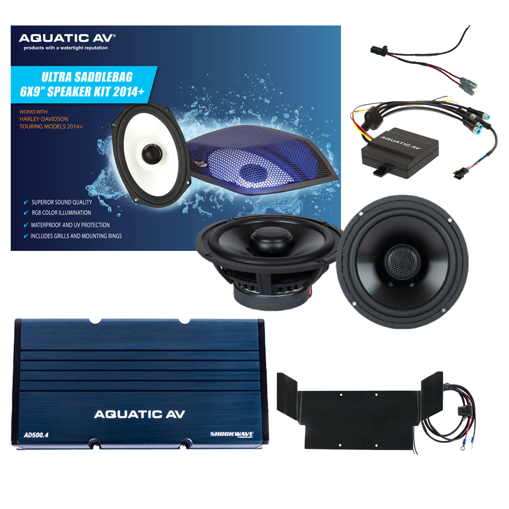 Aquatic Av Ultra Speaker Kit Flht `98-13 - Harddrive Products