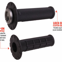 ODI Universal Lock On Grips Half Waffle Black/Silver