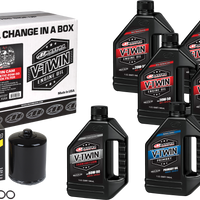 Maxima V-twin Oil Change Kit Syn Tc Black Filter - Harddrive Products