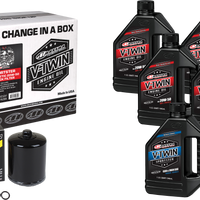 Maxima V-twin Oil Change Kit Syn Xl Black Filter - Harddrive Products