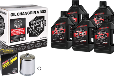 Maxima V-twin Quick Change Kit Syn M8 Chrome Filter - Harddrive Products