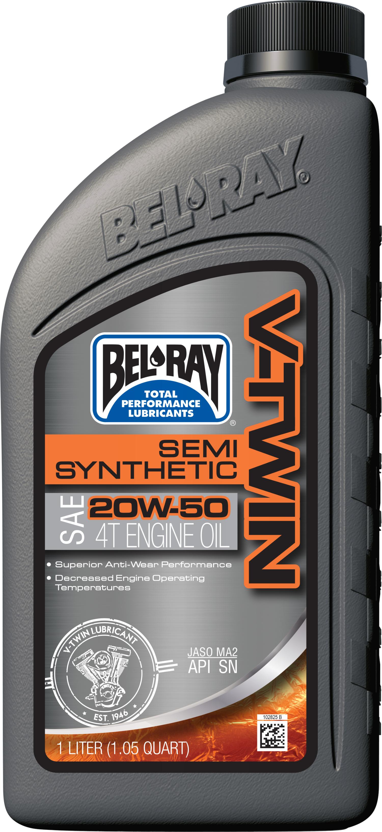 Bel-ray V-twin Semi-synthetic Engine Oil 20w-50 1l - Harddrive Products