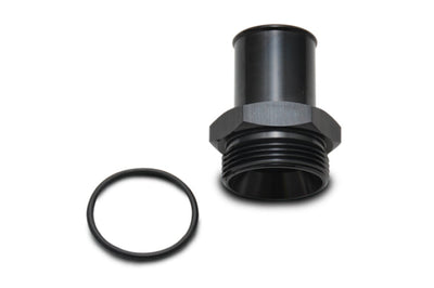 Vibrant 1.25in Hose Barb to 16 ORB Male w/ O-Ring - Black Anodized Aluminum - Fabrication