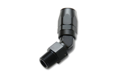 Vibrant -10AN Male NPT 45Degree Hose End Fitting - 1/2 - Fabrication