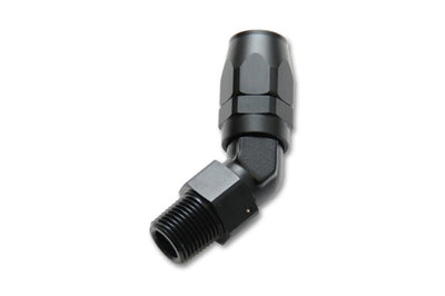 Vibrant -10AN Male NPT 45Degree Hose End Fitting - 3/8 - Fabrication