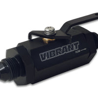 Vibrant -16AN to Male Shut Off Valve - Black - Fabrication