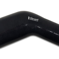Vibrant 2.50in ID x 3in Gloss Black Silicone 45 Degree Transition Elbow - Air Intake Systems