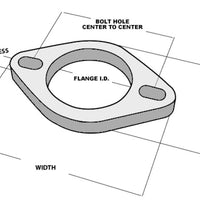 Vibrant 2-Bolt T304 SS Exhaust Flange (2.25in I.D.) - Fabrication