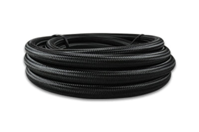 Vibrant -3 AN Black Nylon Braided Flex Hose w/PTFE Liner (10FT Roll) - Fabrication