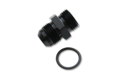 Vibrant -3AN Male Flare to -4 ORB Straight Adapter w/O-Ring - Anodized Black - Fabrication
