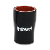 Vibrant 4 Ply Aramid Reducer Coupling 1.5in Inlet x 1in Outlet 3in Length - Black - Air Intake Systems