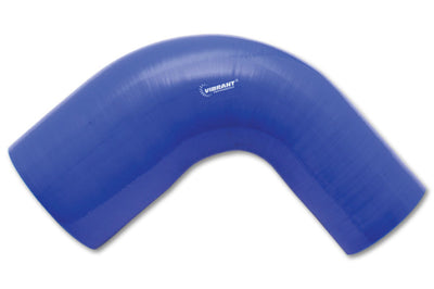 Vibrant 4 Ply Reinforced Silicone 90 degree Transition Elbow - 2.5in I.D. x 3in (BLUE) - Air Intake Systems
