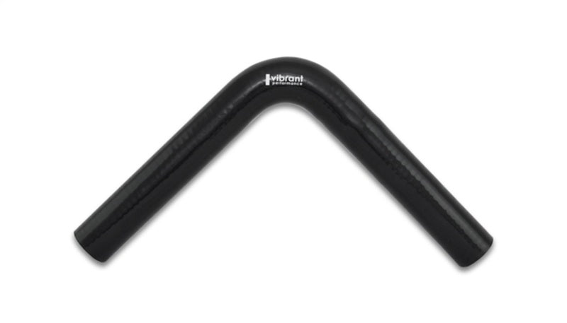 Vibrant 4 Ply Reinforced Silicone Elbow Connector - 1.25in ID x 8in Leg 90 Deg (BLACK) - Air Intake Systems