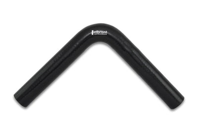 Vibrant 4 Ply Reinforced Silicone Elbow Connector - 1.25in ID x 8in Leg 90 Deg (BLACK) - Air Intake Systems
