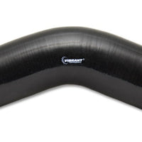 Vibrant 4 Ply Reinforced Silicone Elbow Connector - 2.5in I.D. - 45 deg. (BLACK) - Air Intake Systems
