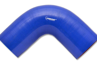 Vibrant 4 Ply Reinforced Silicone Elbow Connector - 2in I.D. - 90 deg. (BLUE) - Air Intake Systems