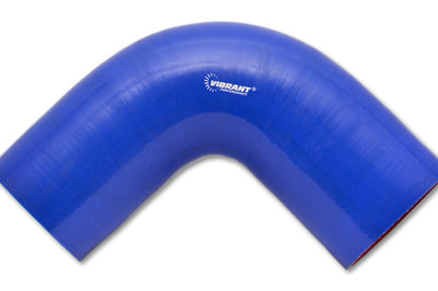 Vibrant 4 Ply Reinforced Silicone Elbow Connector - 2in I.D. - 90 deg. (BLUE) - Air Intake Systems