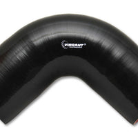 Vibrant 4 Ply Reinforced Silicone Elbow Connector - 4.5in I.D. - 90 deg. (BLACK) - Air Intake Systems